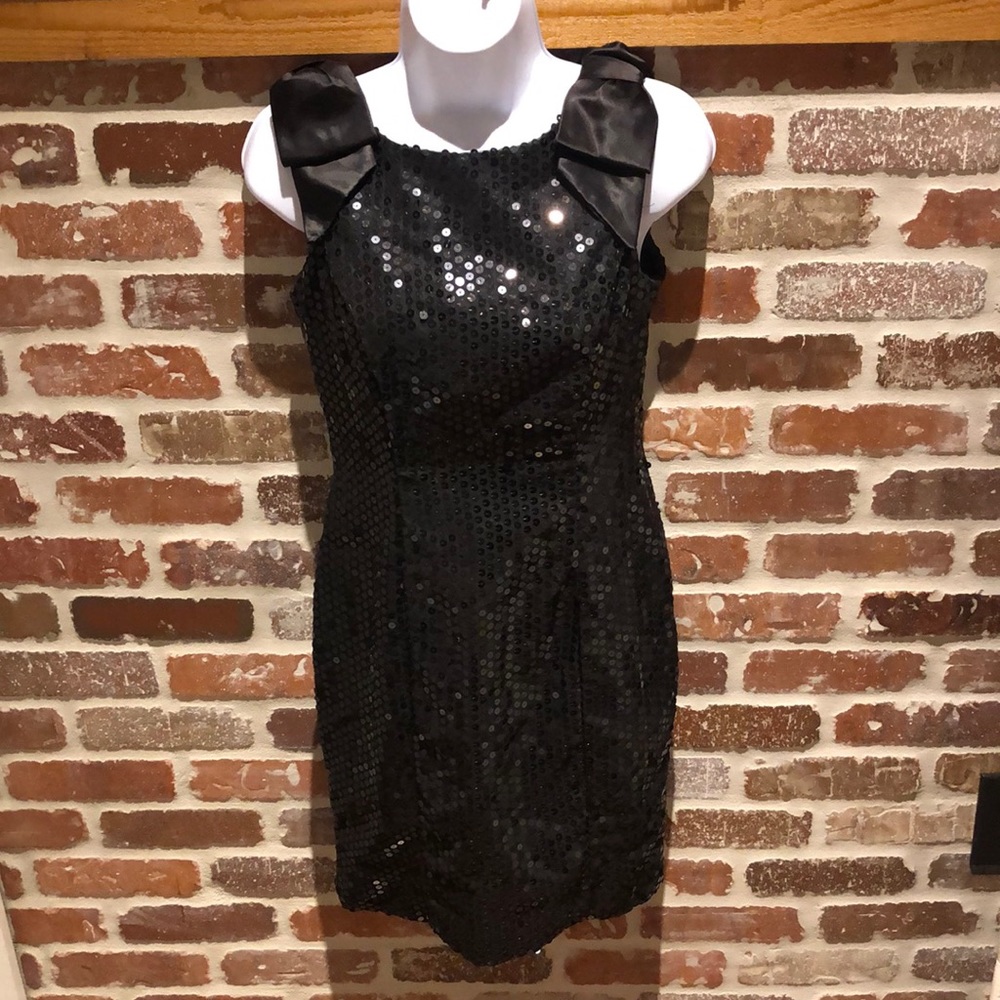 Vintage black sequin dress size 5-6